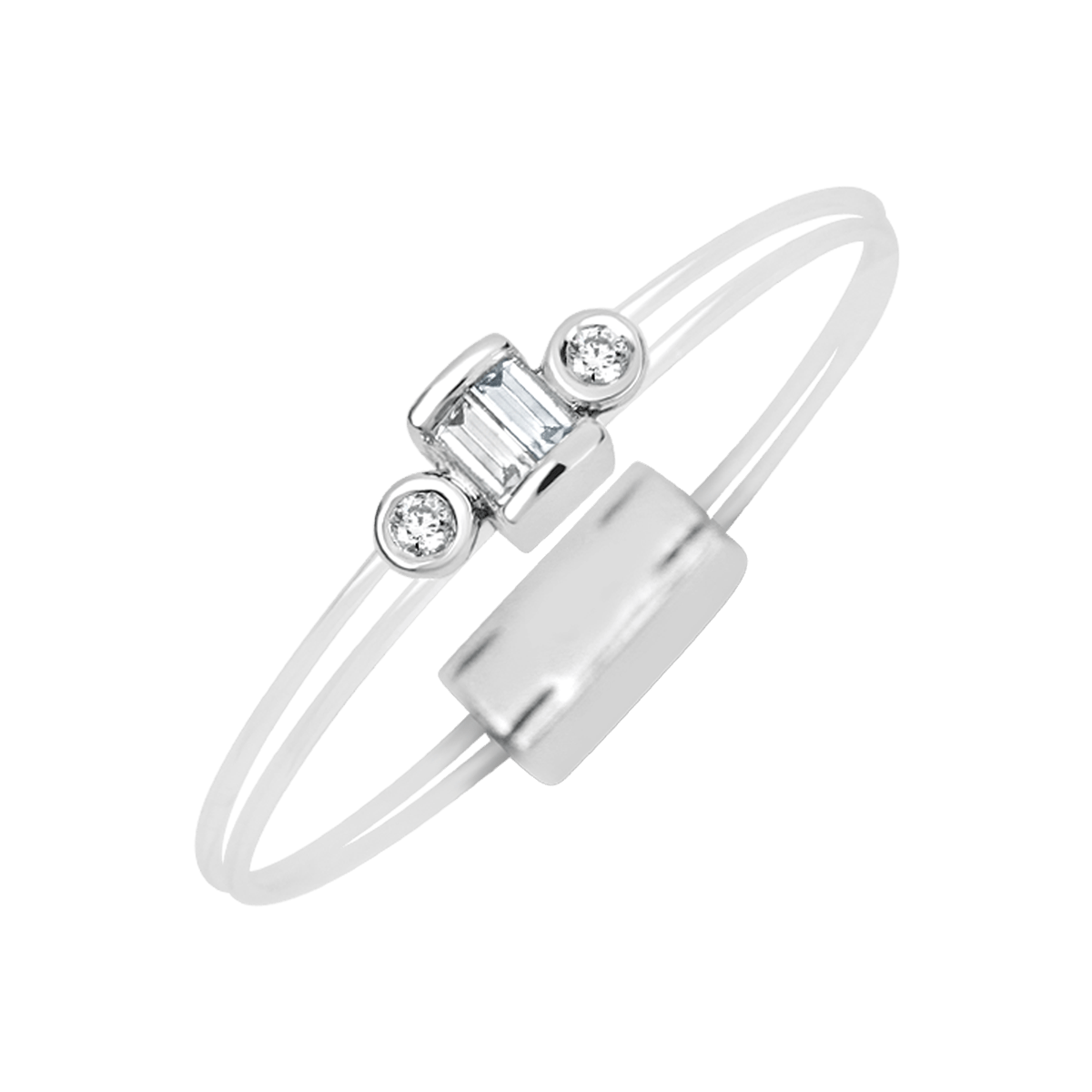 18 K White Gold