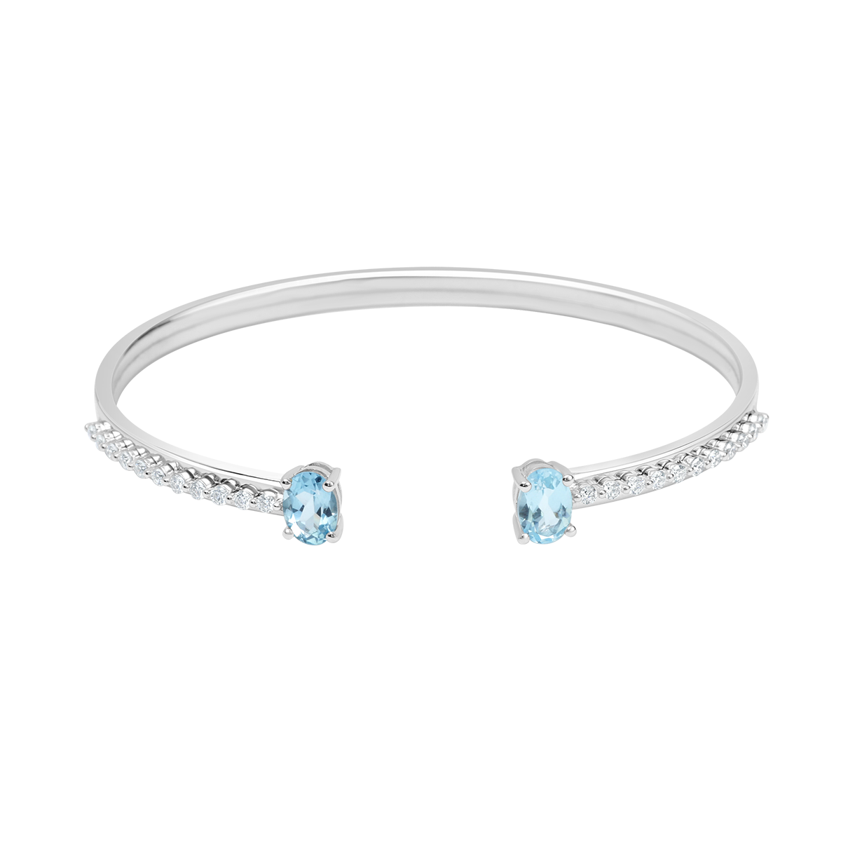 18 K White Gold Skybluetopaz