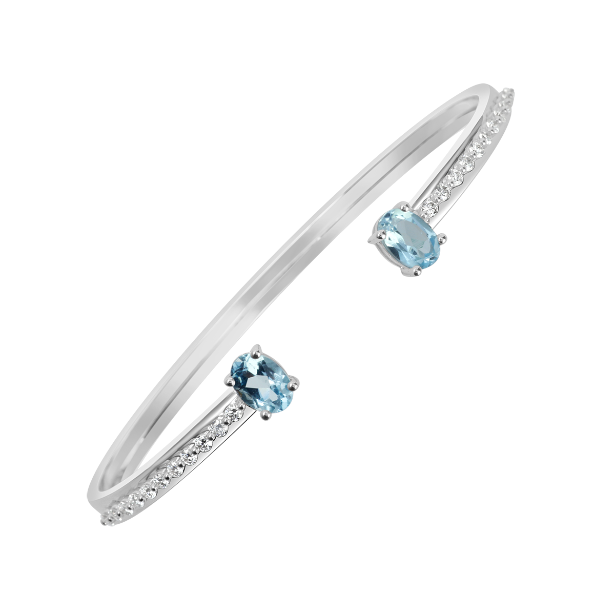 18 K White Gold Skybluetopaz