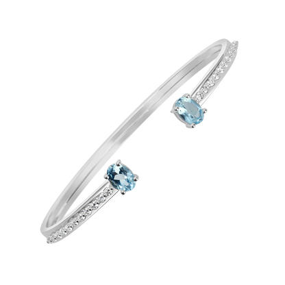 18 K White Gold Skybluetopaz