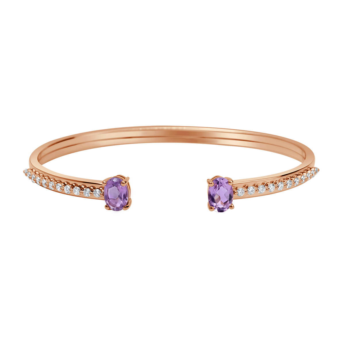 18 K Rose Gold Amethyst