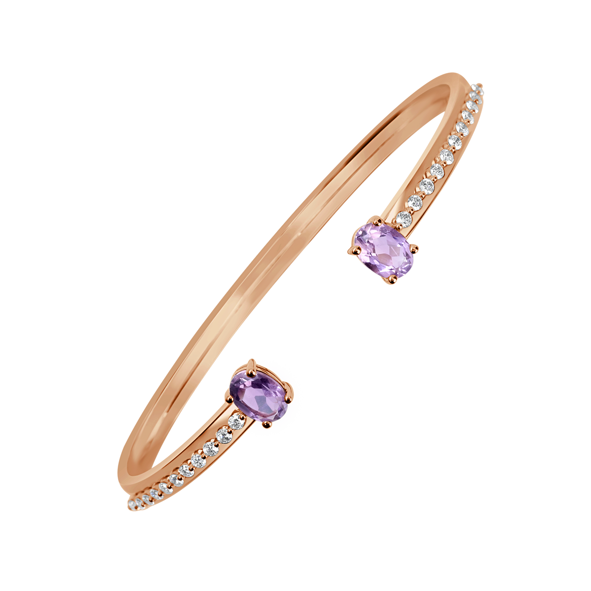 18 K Rose Gold Amethyst