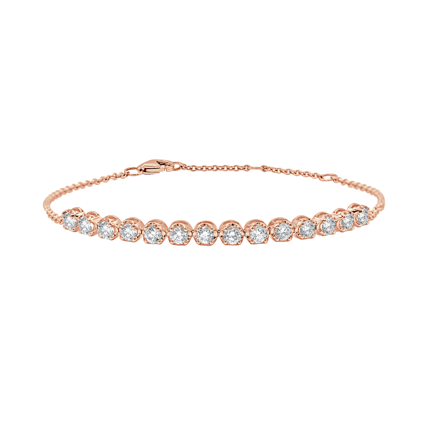 Round Diamond Half Tennis Bracelet (1.25cts)