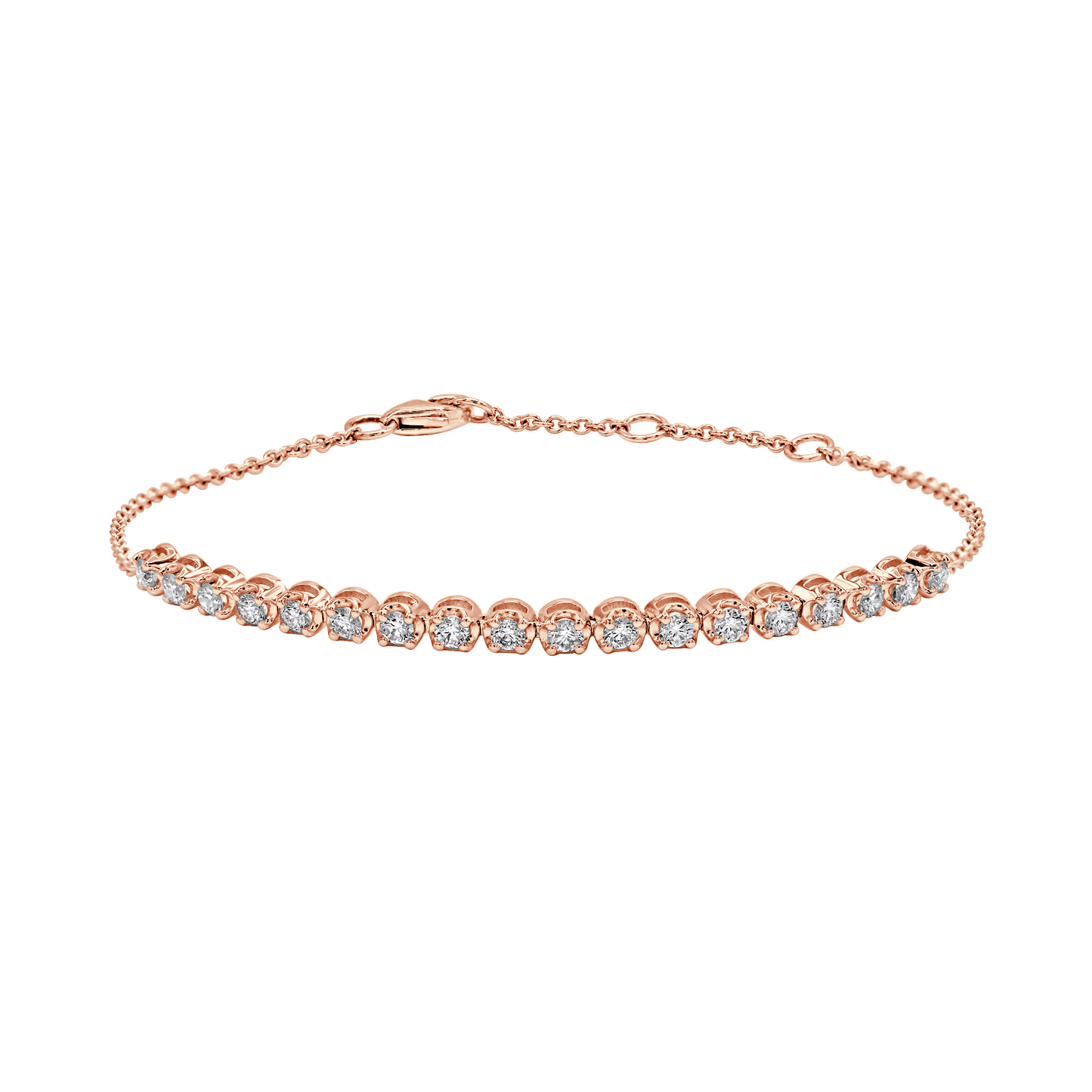 Round Diamond Half Tennis Bracelet (0.70cts)