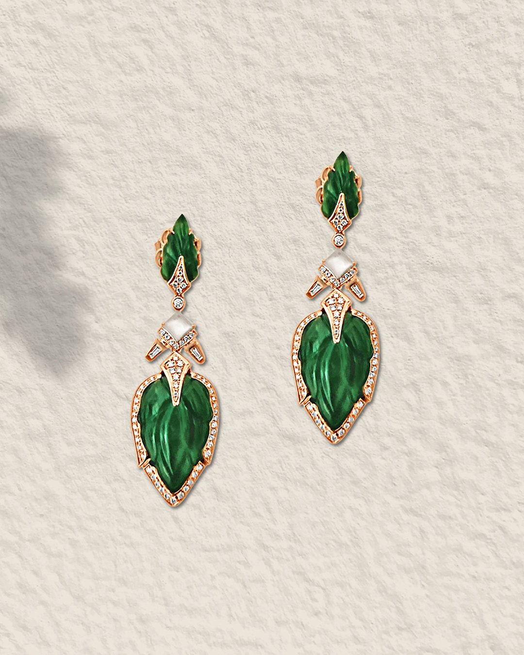 Imperia Pearl Emerald Earrings