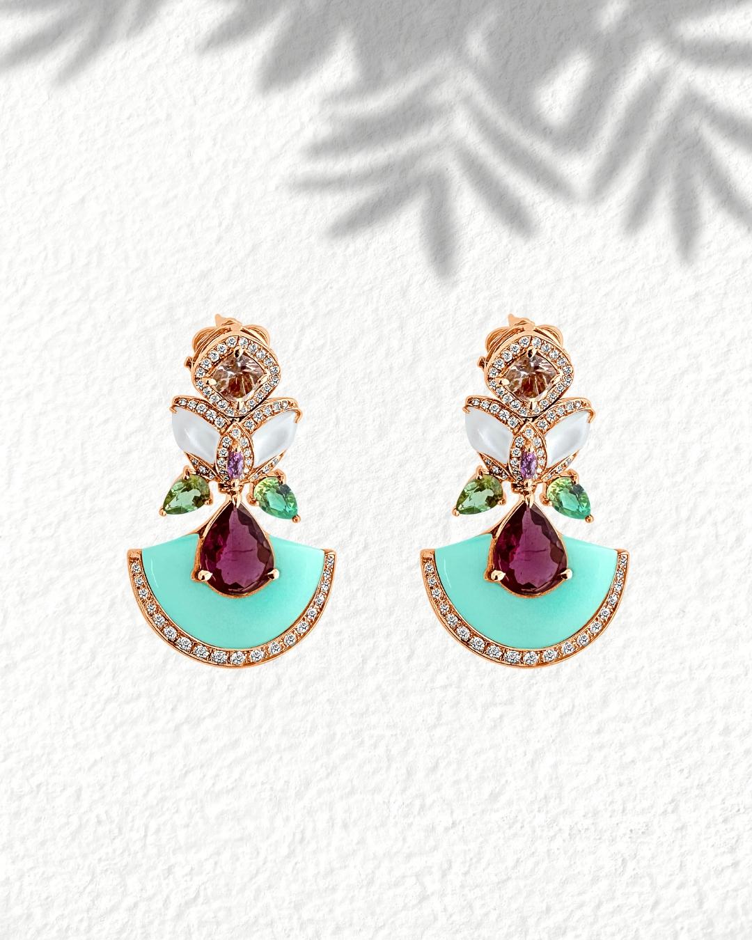 Imperia Pink Sapphires Earrings