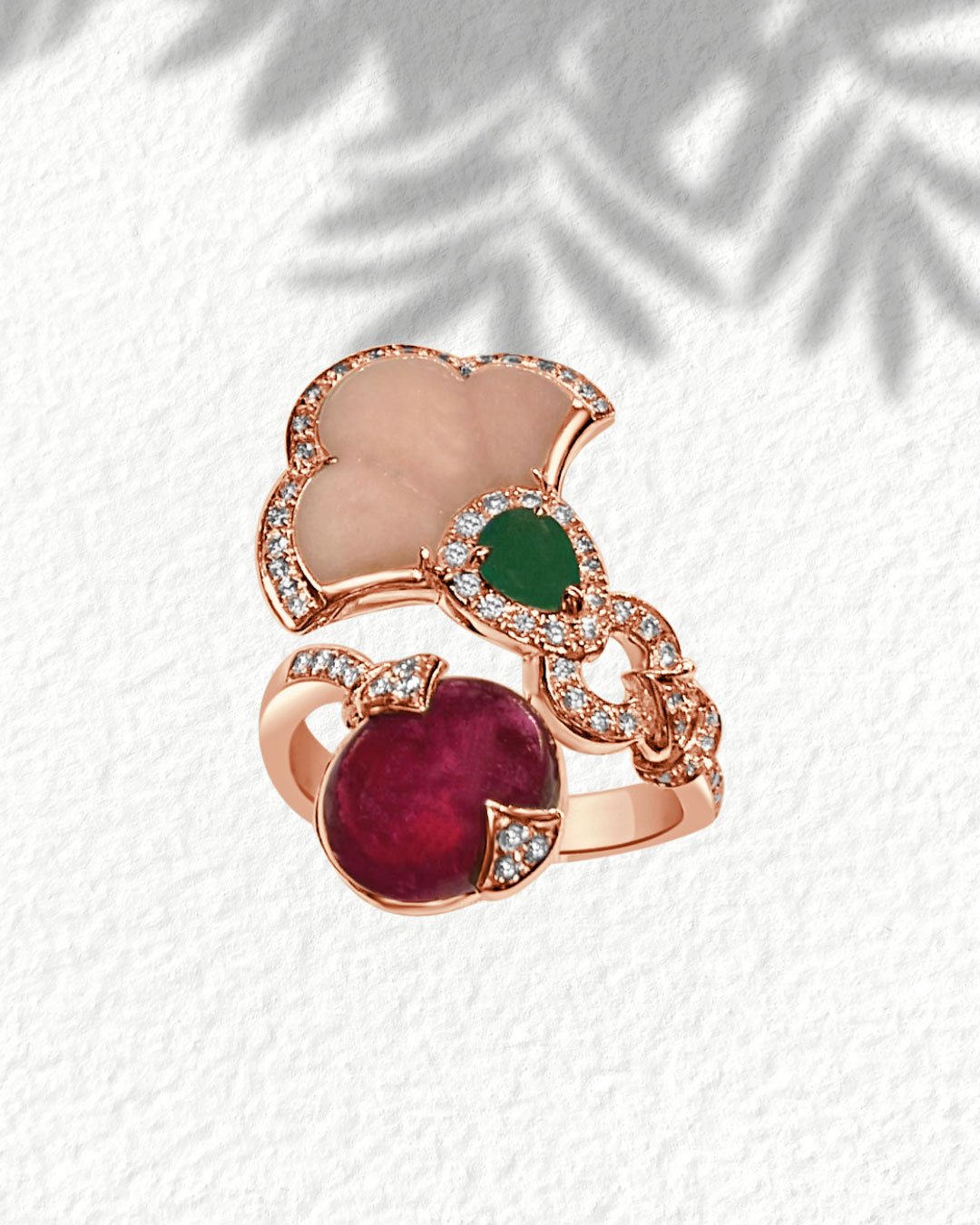 Imperia Pink Tourmaline Opal Ring