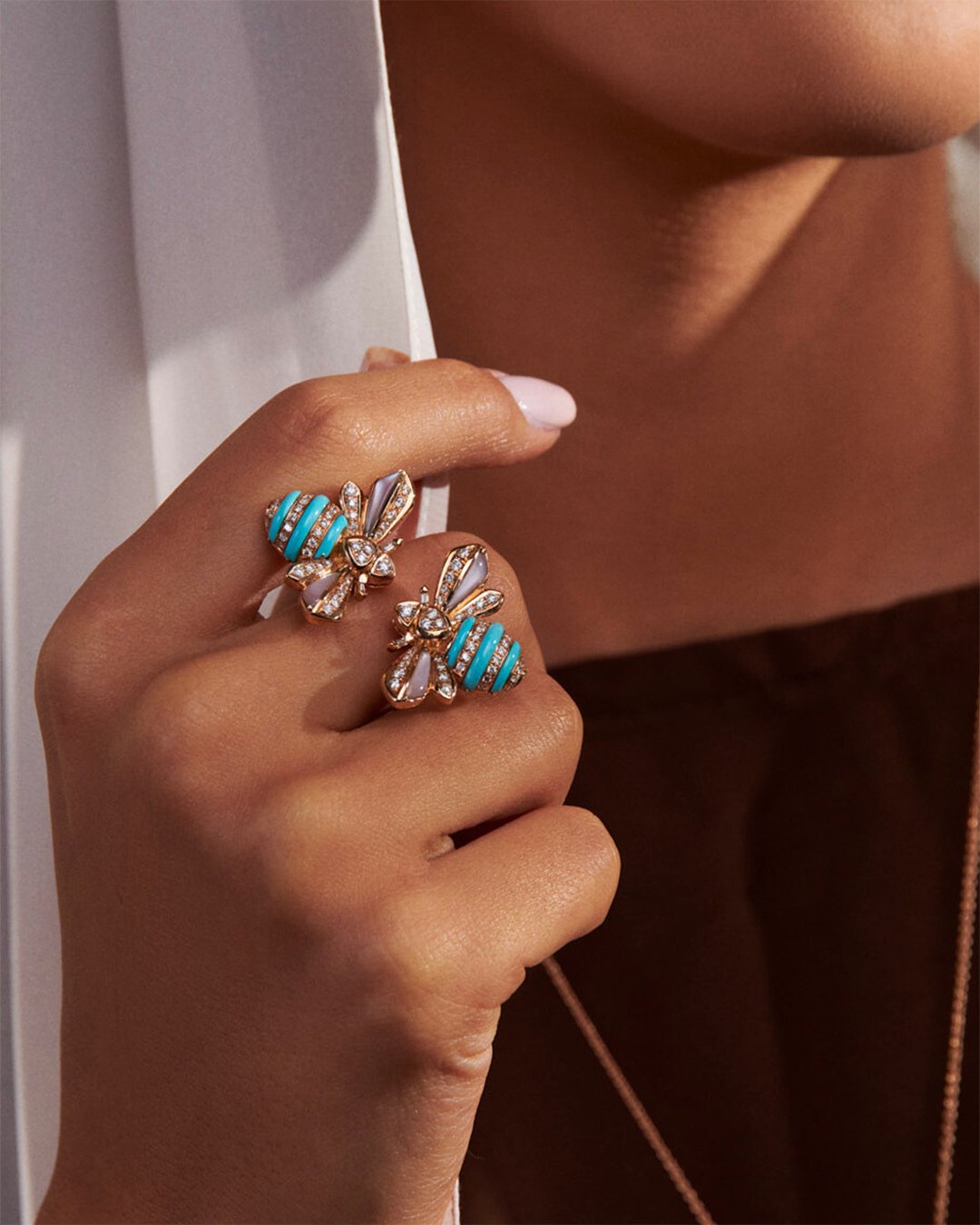 Imperia Turquoise Rings Model