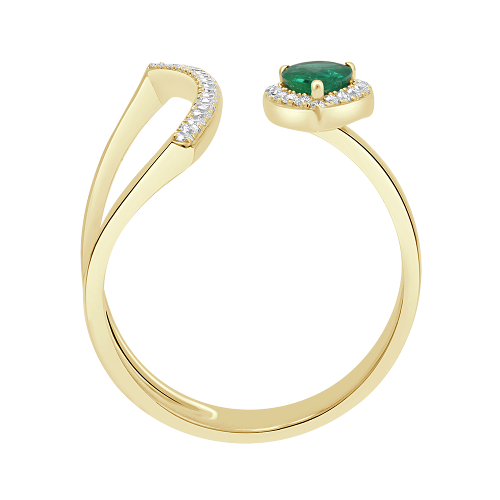 Gap© Winged Pear Halo Gemstone & Diamond Ring - La Marquise Jewellery