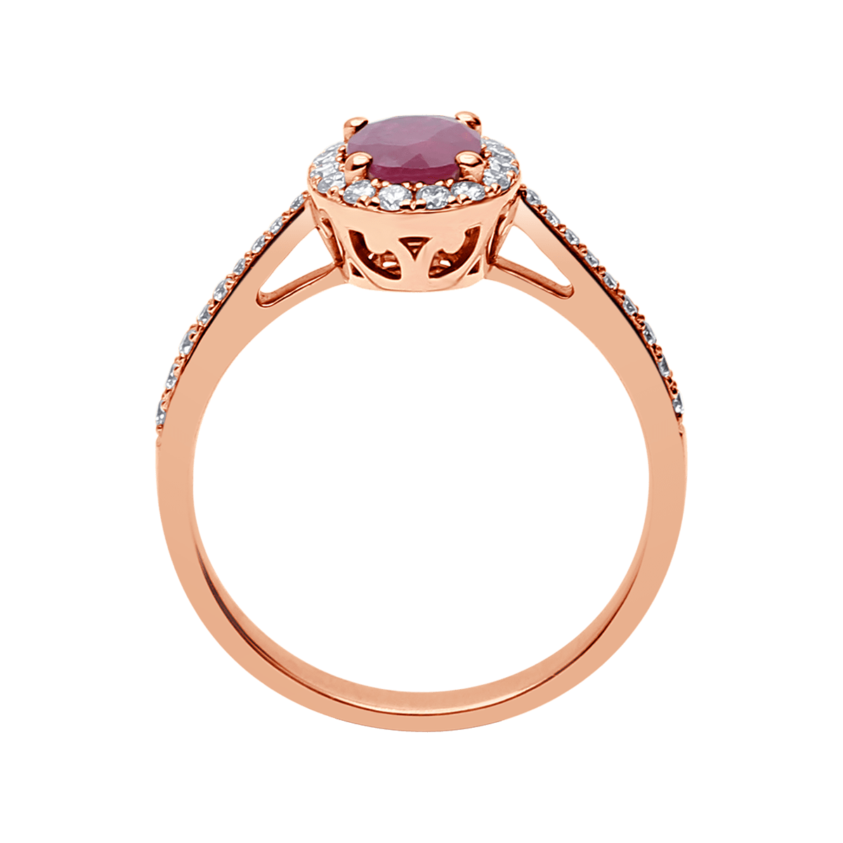 18 K Rose Gold Ruby