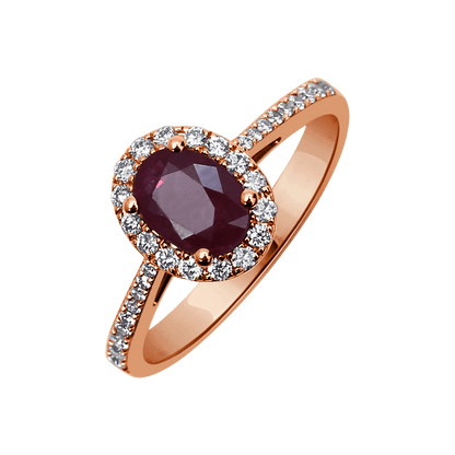 18 K Rose Gold Ruby