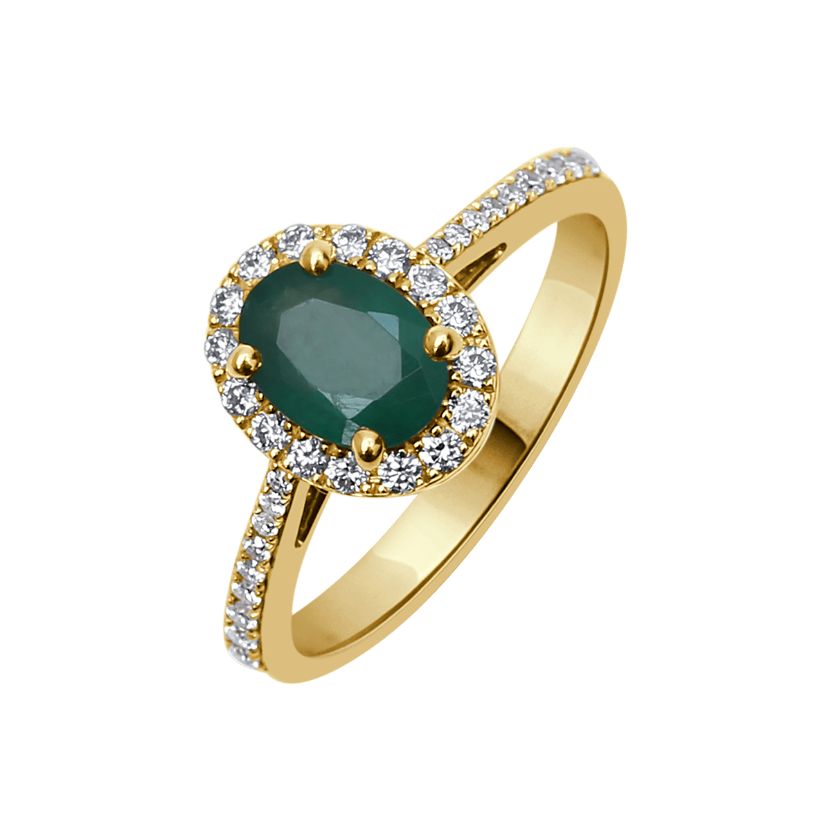 18 K Yellow Gold Emerald