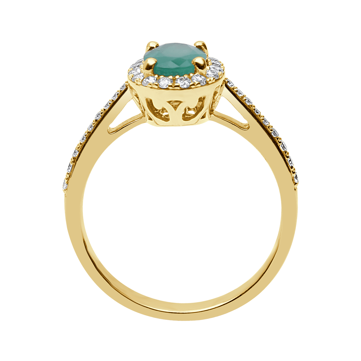 18 K Yellow Gold Emerald