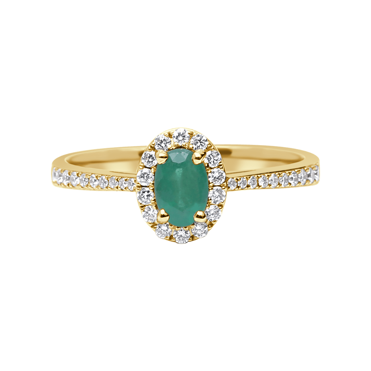 18 K Yellow Gold Emerald