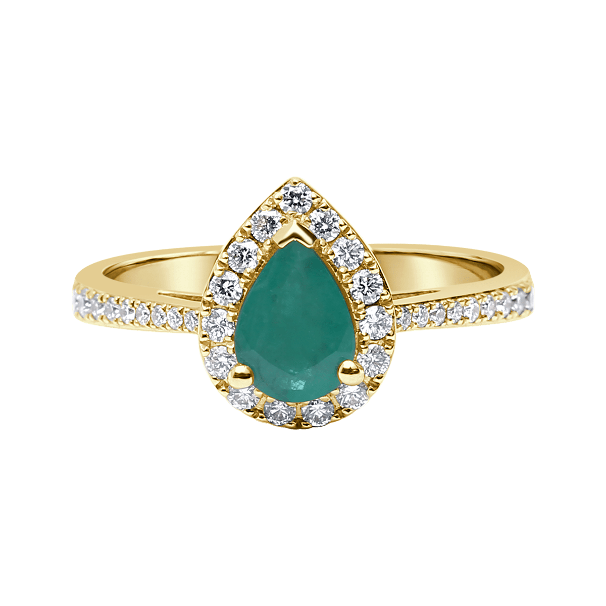 18 K Yellow Gold Emerald