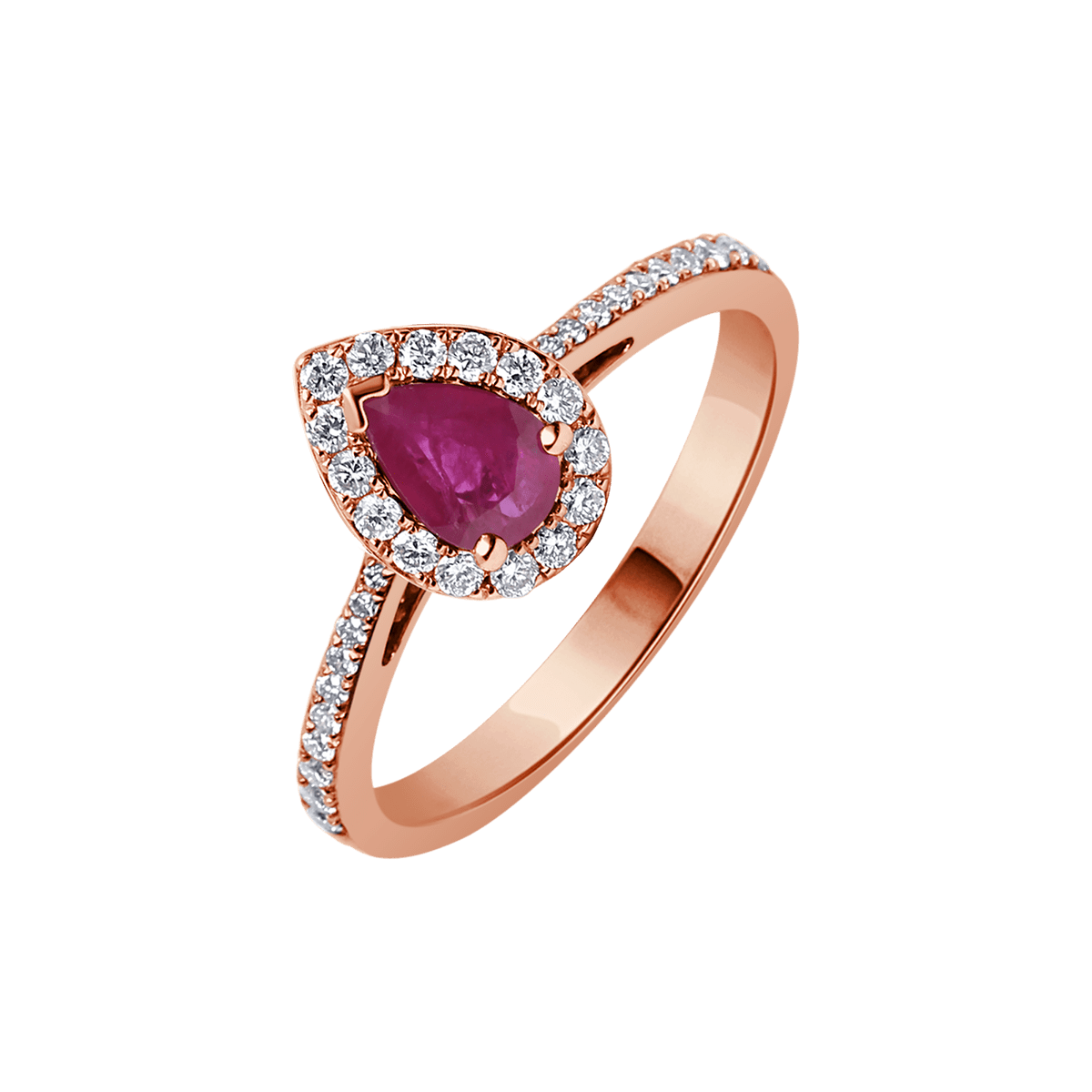 18 K Rose Gold Ruby