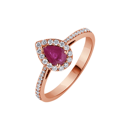 18 K Rose Gold Ruby