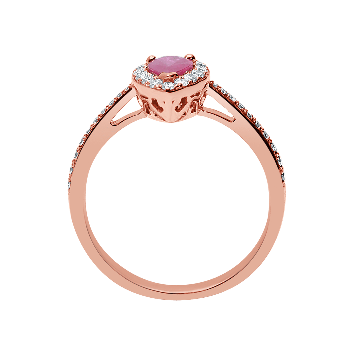 18 K Rose Gold Ruby