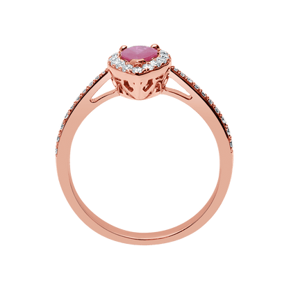 18 K Rose Gold Ruby