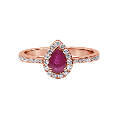 18 K Rose Gold Ruby